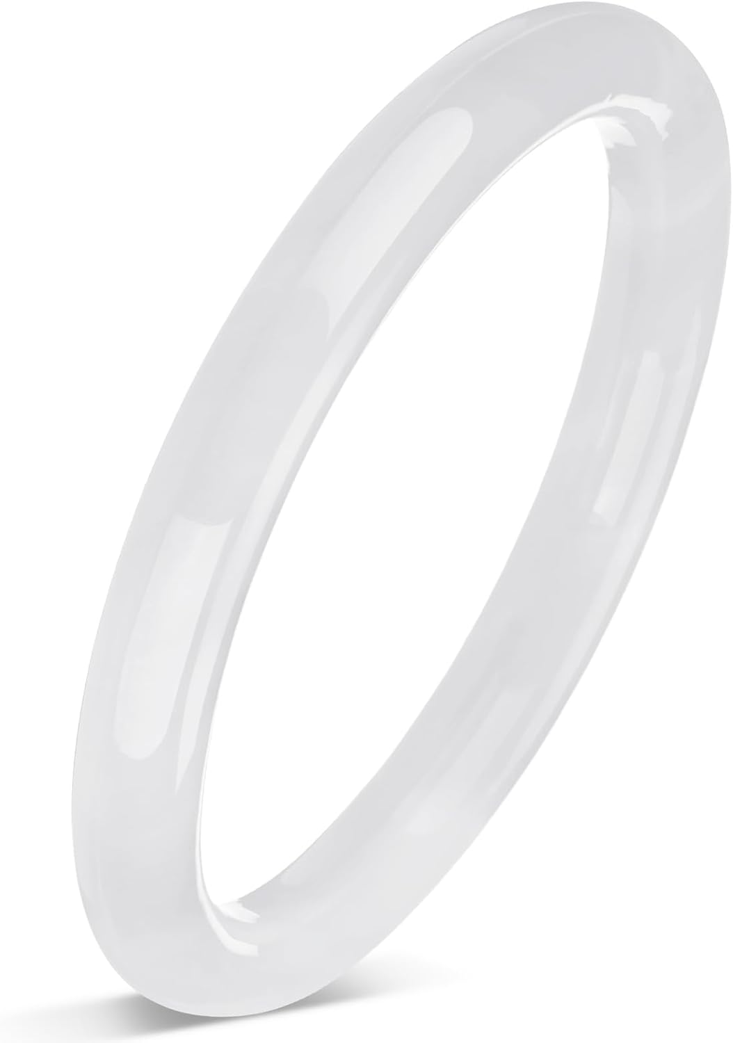 2.44 Inch Natural Jade Bangle Bracelet for Women Elegant Jade Bangle Bracelet with Box Thin Good Luck Jewelry Gift