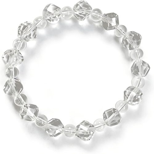 Stretch Bracelet for Women - Single Wrap Elastic Healing Crystal Energy Bracelet, Natural Gemstone Jewelry Gift